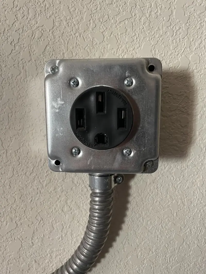 NEMA 14-50 outlet installed for Electrical Panel Upgrade in Paloma Creek South